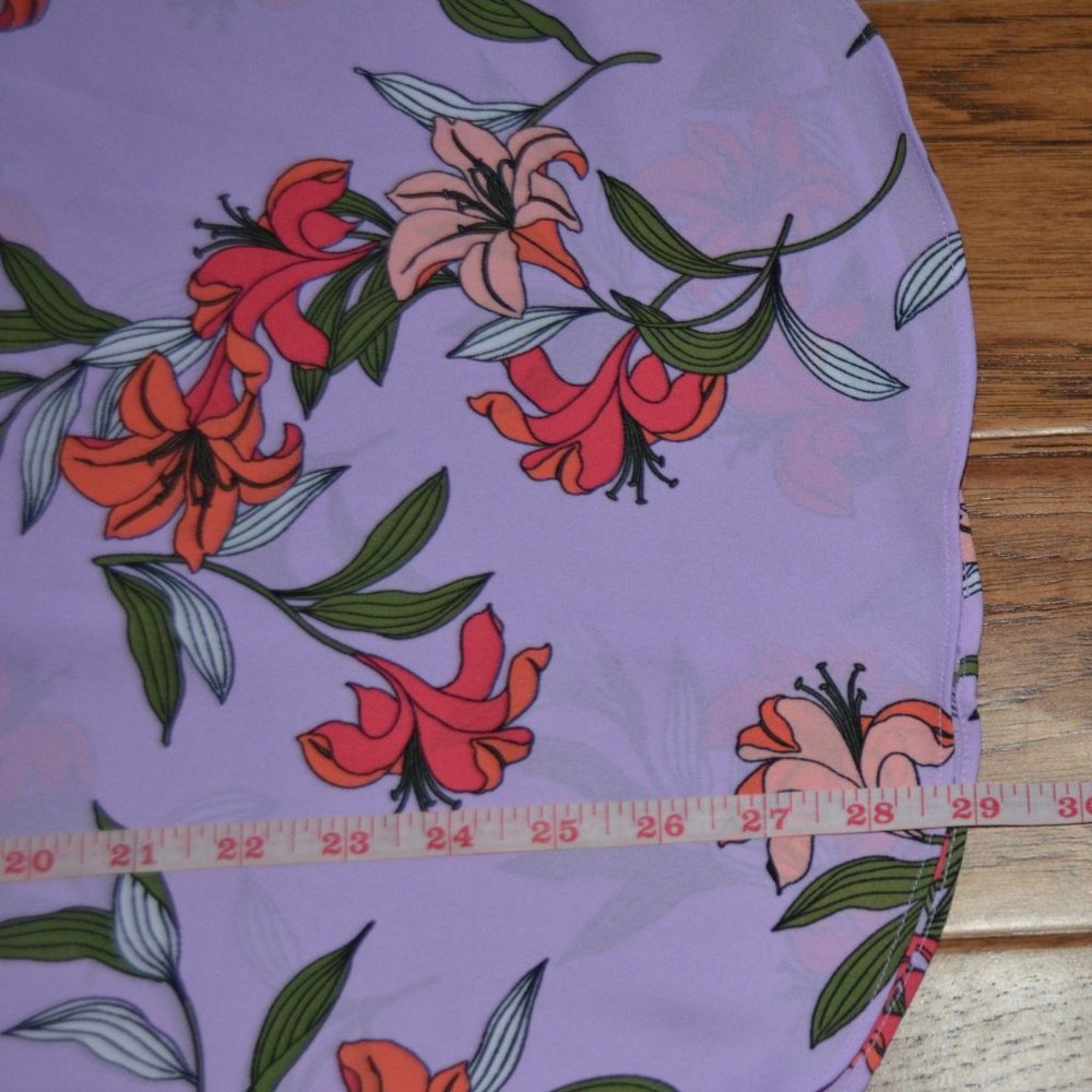 Worthington JC Penney Petite Purple Floral Blouse - Picture 5 of 8